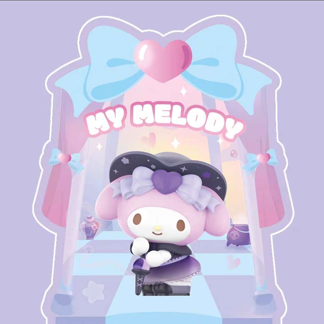 My melody dark magic purple fortune teller figure blind box