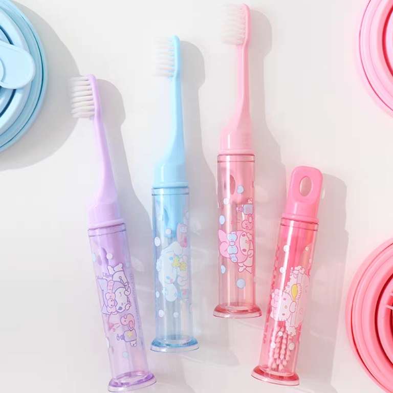 Sanrio Cute Portable Folding Cup Tooth Brush Set