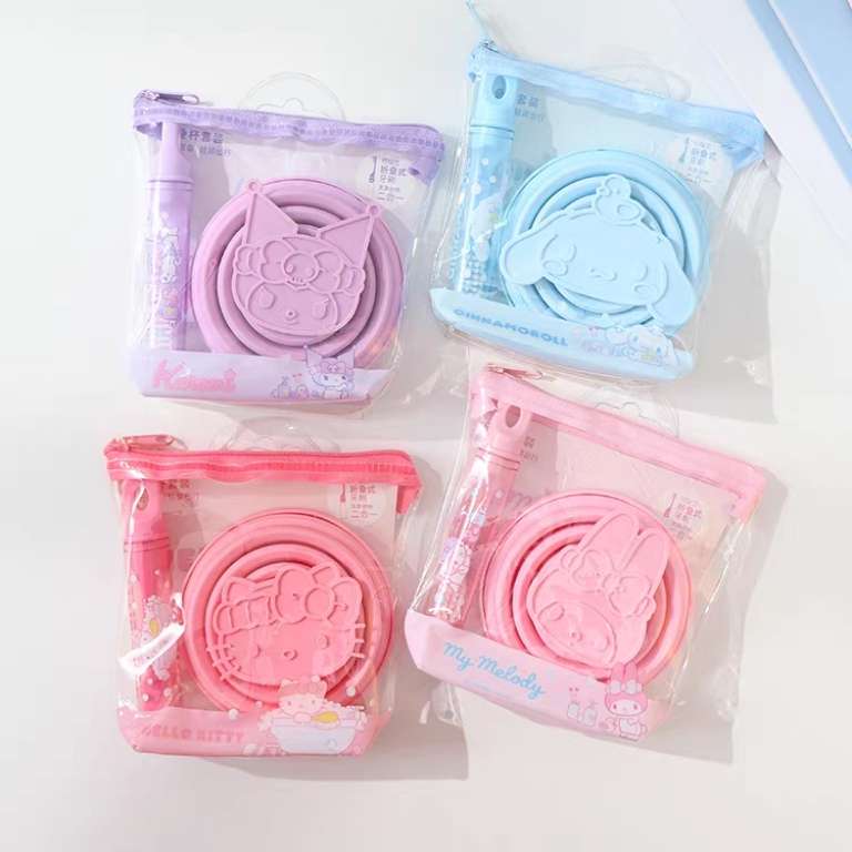 Sanrio Cute Portable Folding Cup Tooth Brush Set