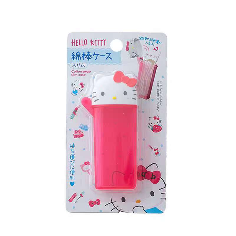 Hello kitty cute cat cartoon qtip travel small case
