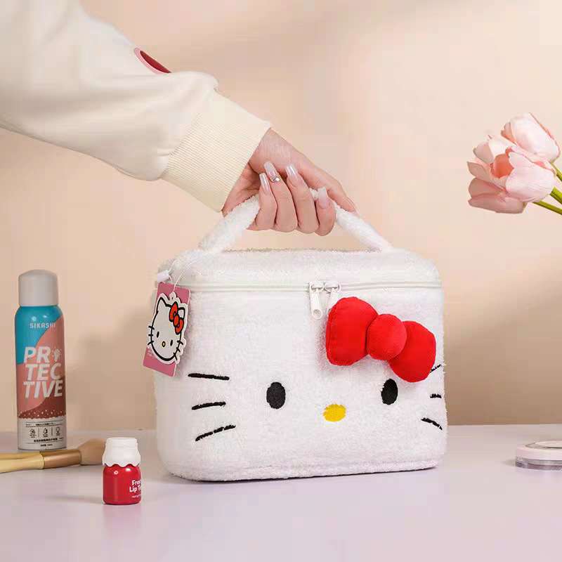 Hello kitty makeup vanity organizer case cat