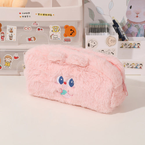 pink fluffy vanity case