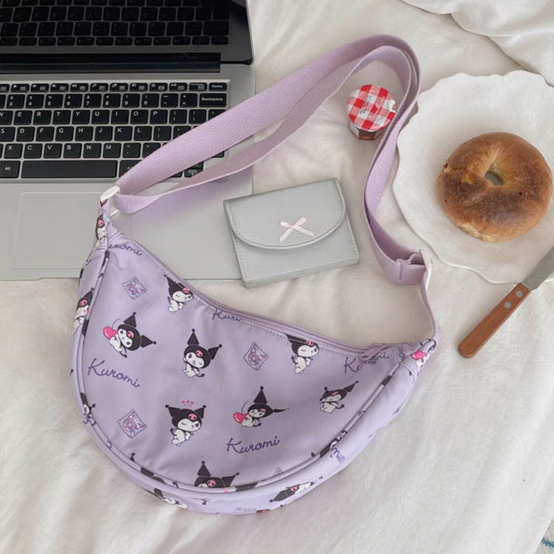 Kuromi purple crossbody fashion shoulder bag
