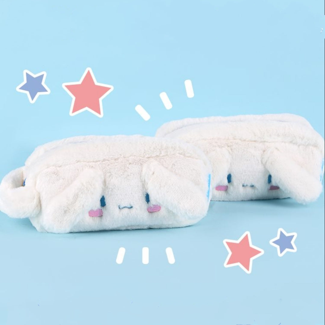 Sanrio Cinnamoroll Fluffy Pencil Bag Makeup Pouch
