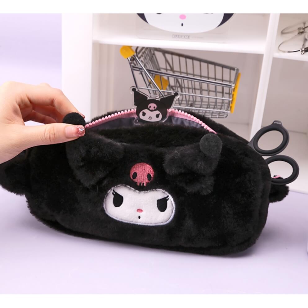 Sanrio Kuromi Fluffy Pencil Case