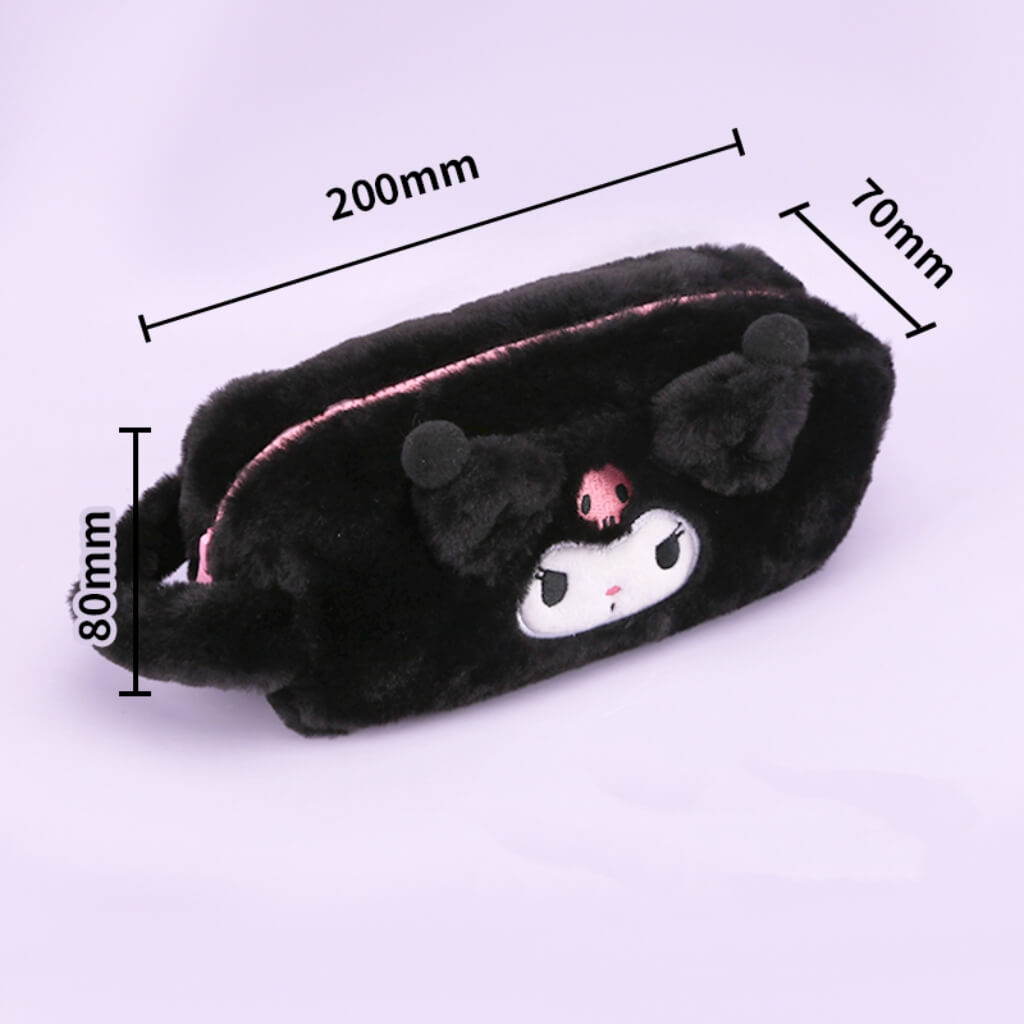 Sanrio Kuromi Fluffy Pencil Case