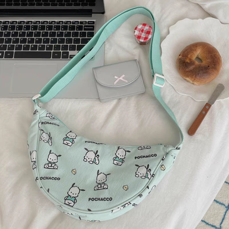 Pochacco green crossbody fashion shoulder bag