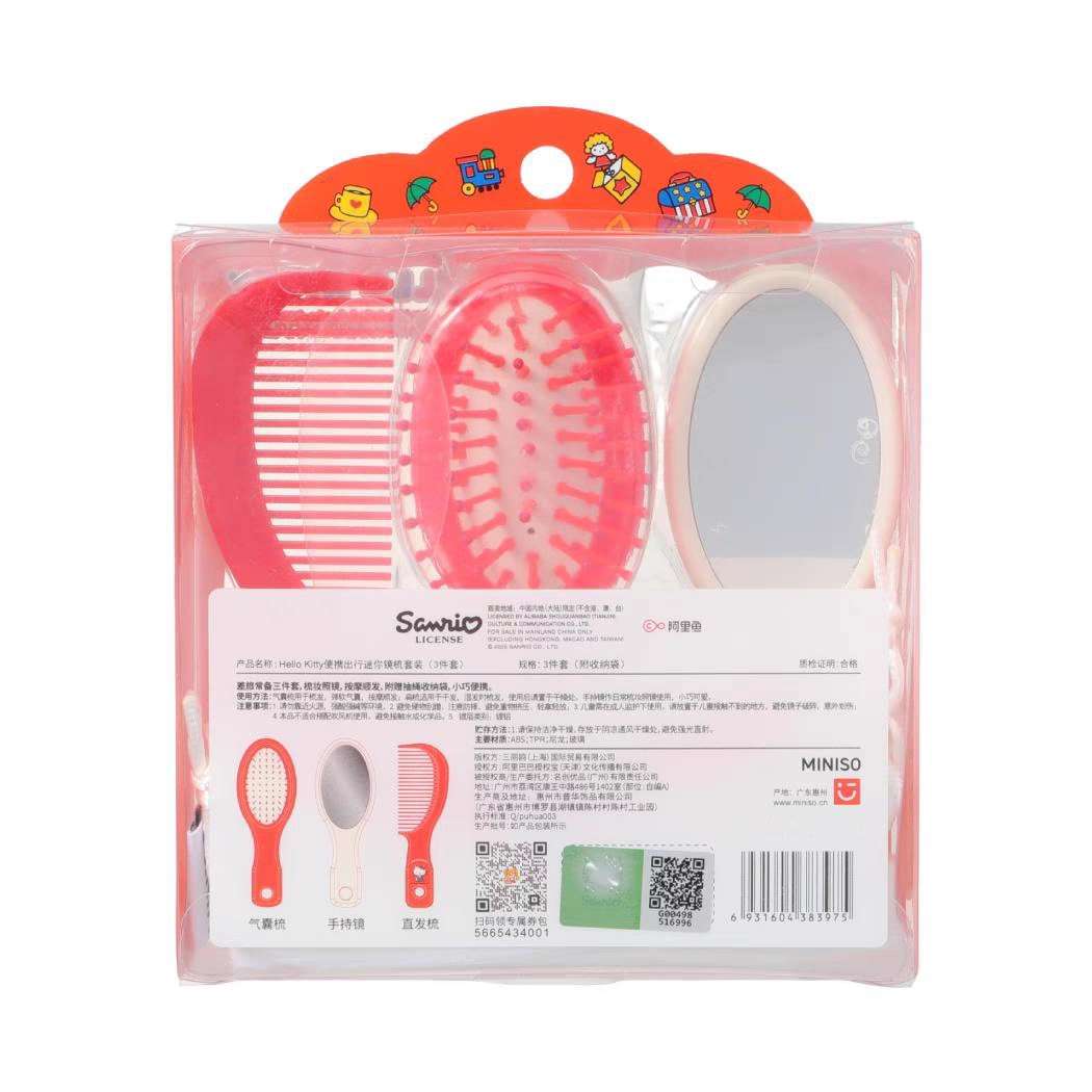 Sanrio hello kitty hair accessories bag brush comb