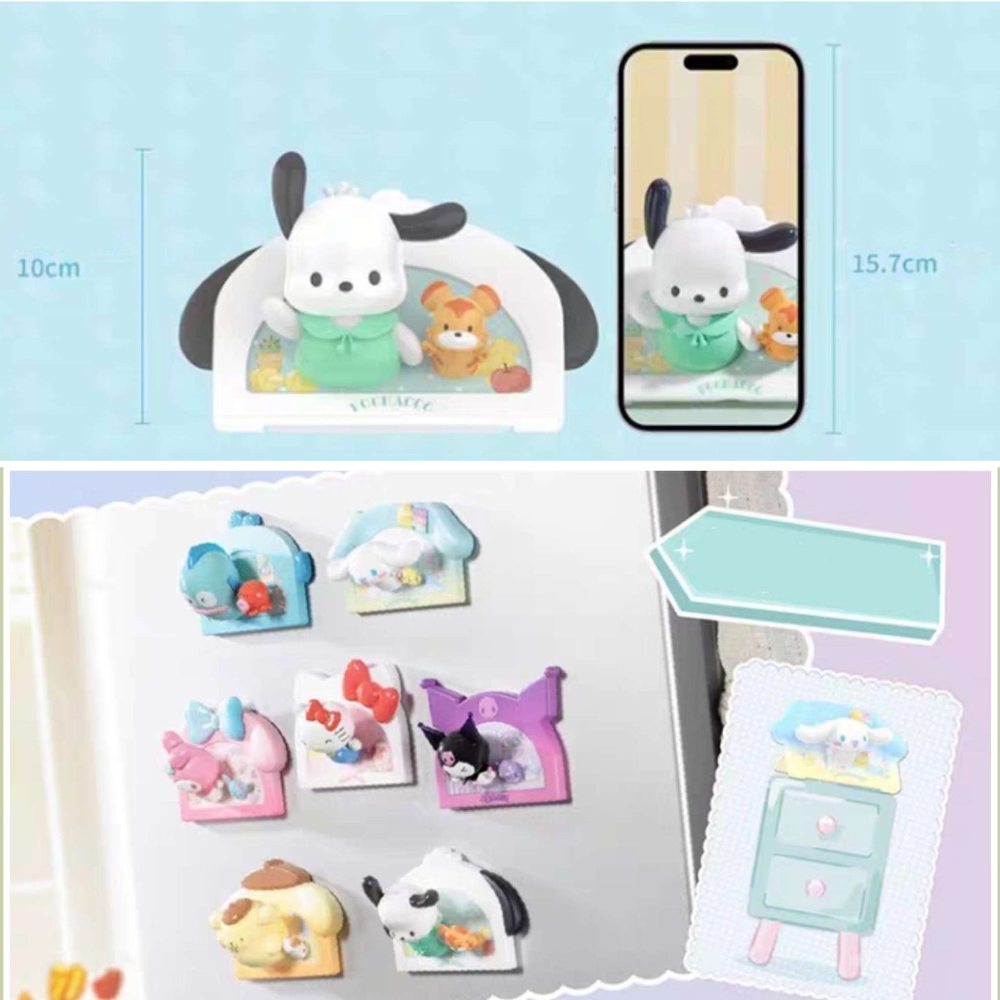 Sanrio Cartoon Refrigerator Magnets Blind Box | Hello Kitty Kuromi Cinnamoroll