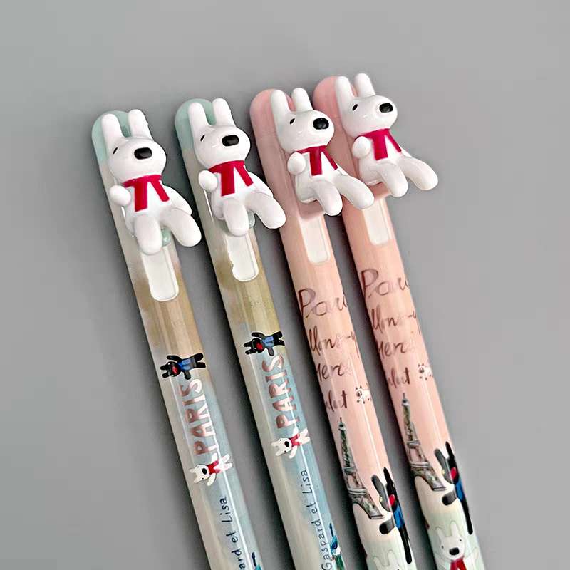 Gaspard et Lisa Kawaii Dog Figure Ballpoint Pens Paris