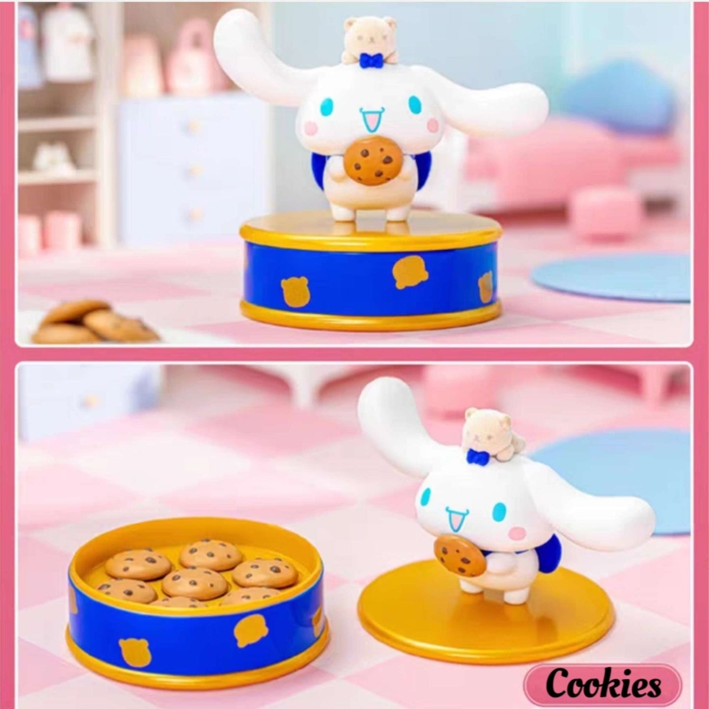 cinnamoroll chocolate chip cookies tin box blind box figures toys