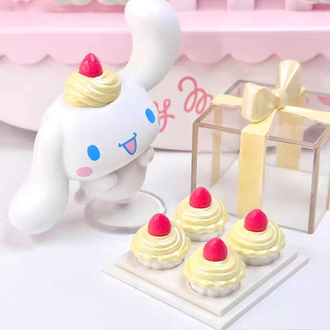 cinnamoroll cupcakes gift box ribbon blind box figure