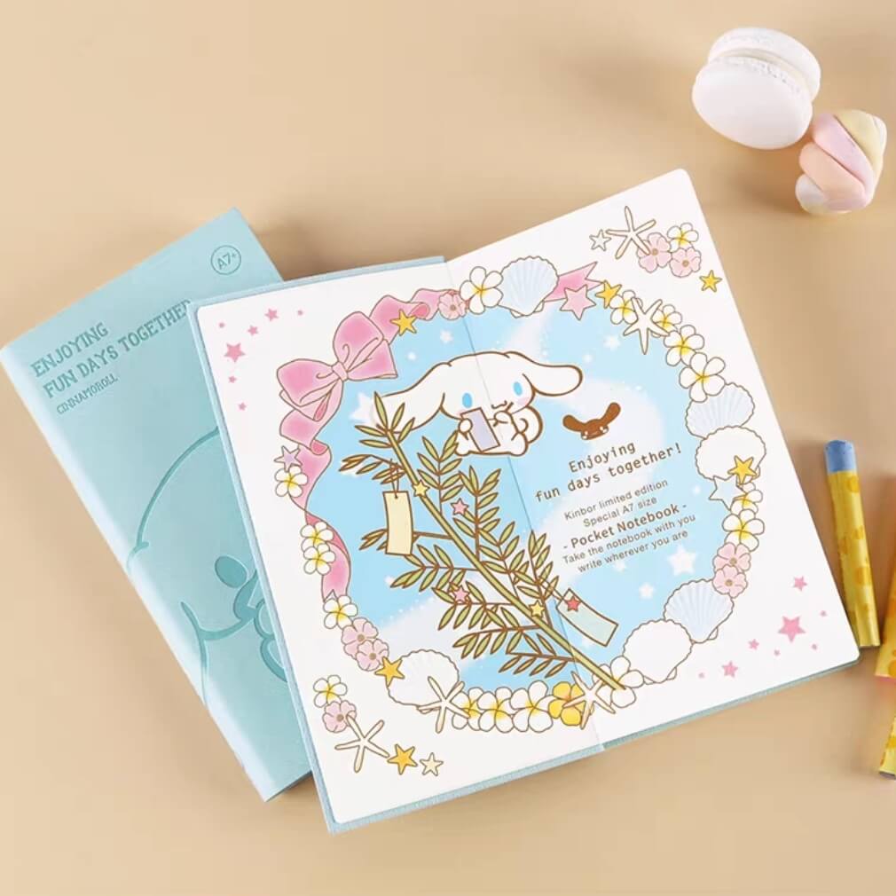 cinnamoroll faux leather notebook inside