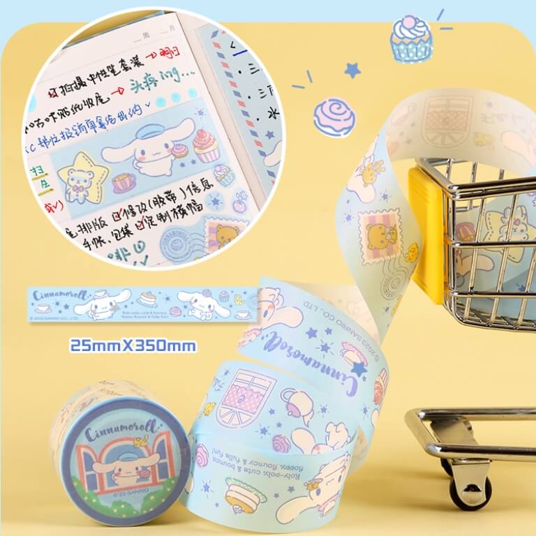 cinnamoroll happy time washi tape