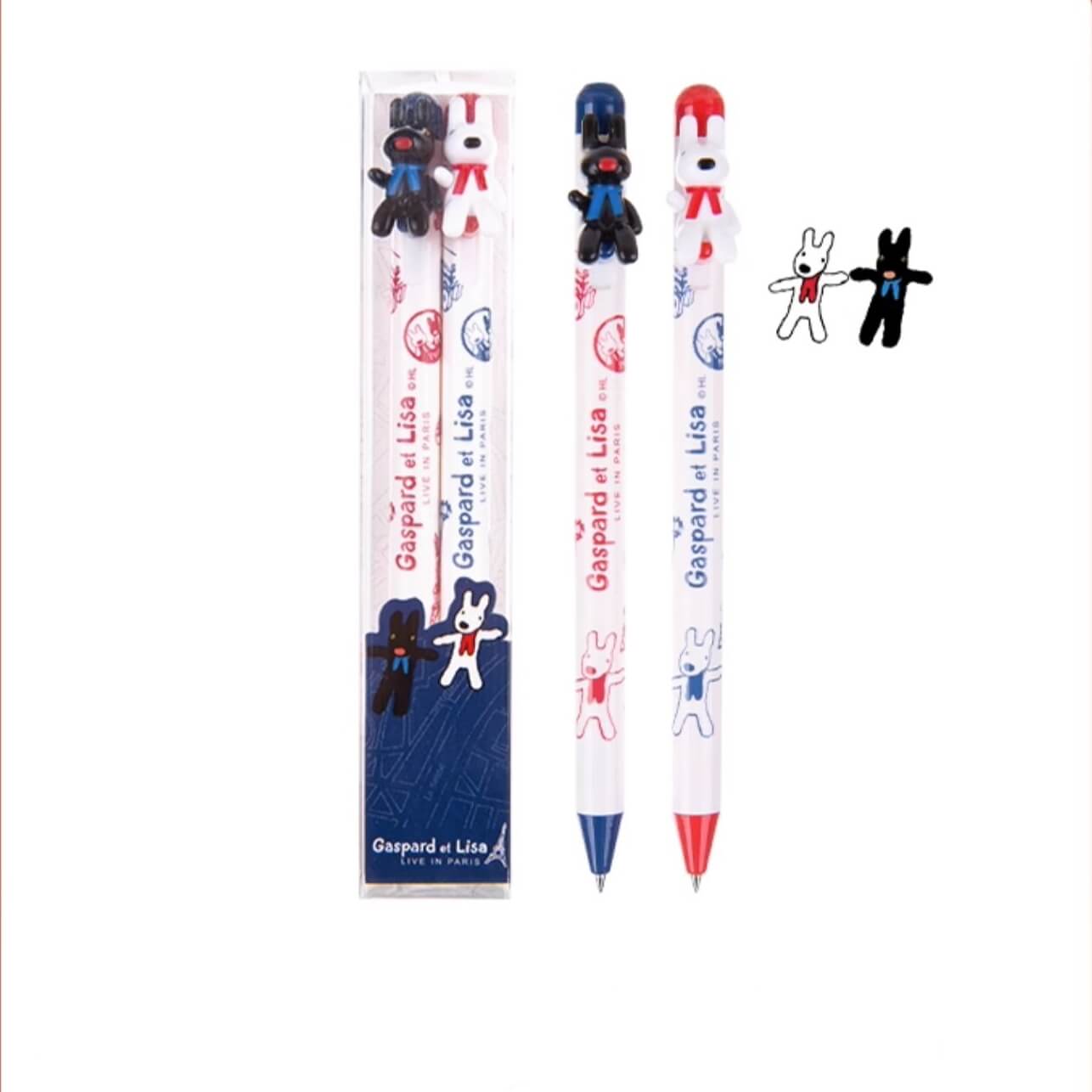 Gaspard et Lisa Cute Dog Figure Ballpoint Pens