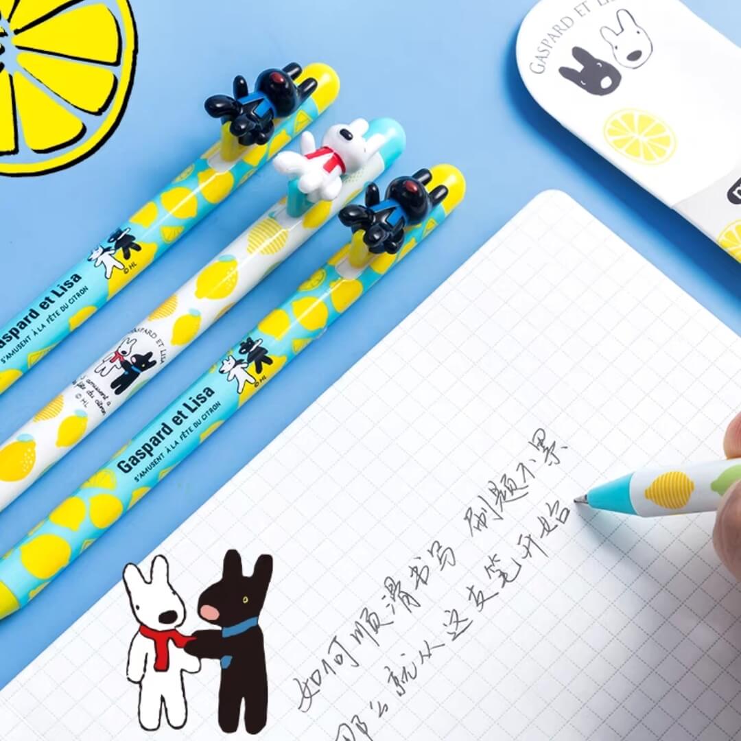 cute gaspard lisa pens lemon