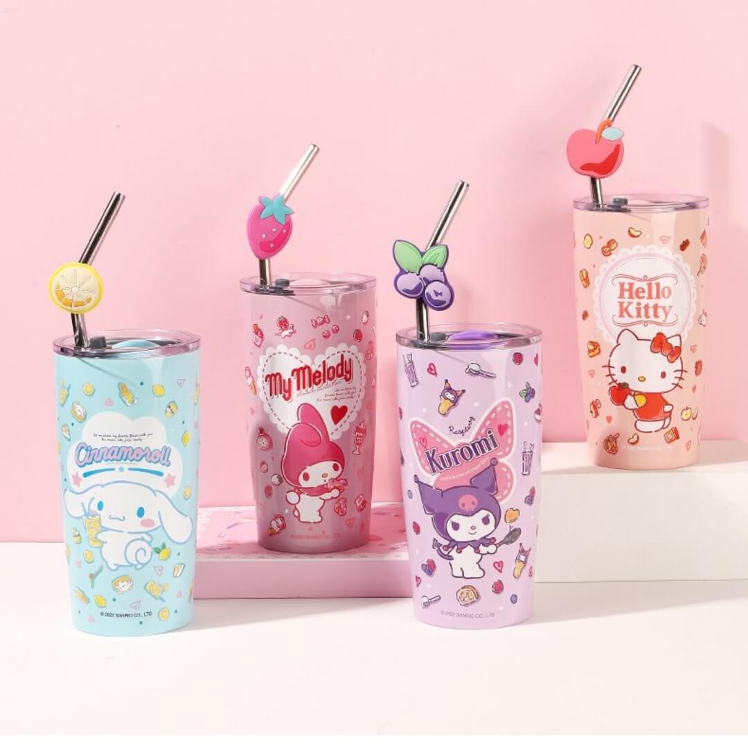 Sanrio Tumbler with Lid and Straw - Fruit Series
