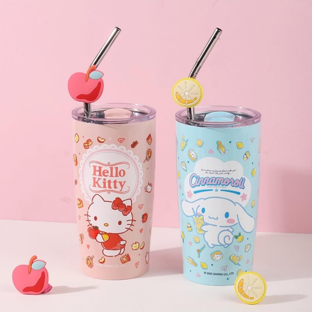 Sanrio Tumbler with Lid and Straw - Fruit Series