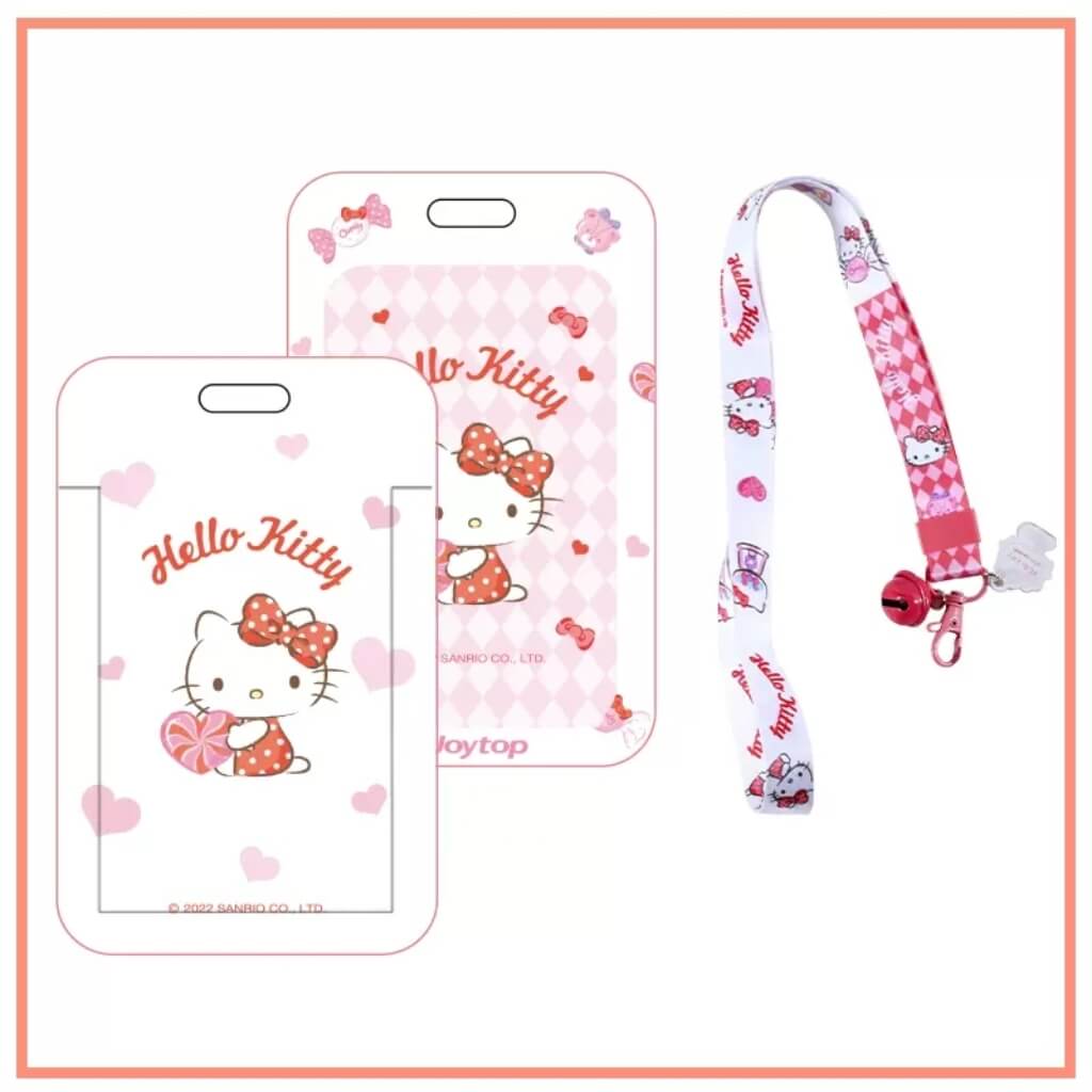 Sanrio Cute ID Badge Holder with Lanyard - Hello Kitty, Kuromi, My Melody, Cinnamoroll