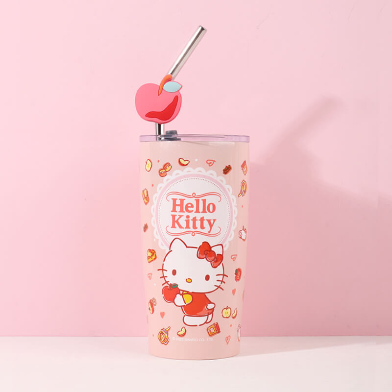 Sanrio Tumbler with Lid and Straw - Fruit Series