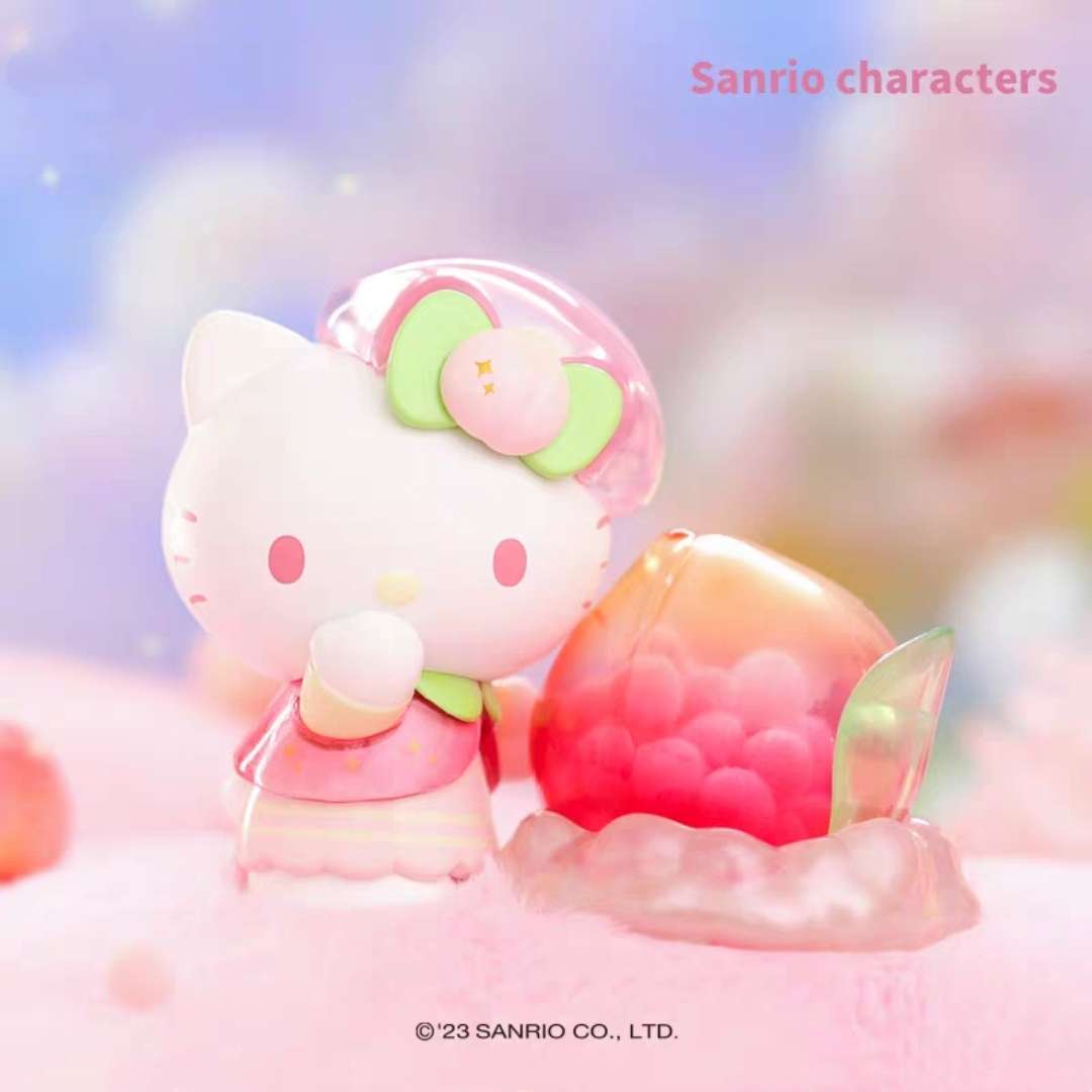 hello kitty pink peach smell blind box toy figure