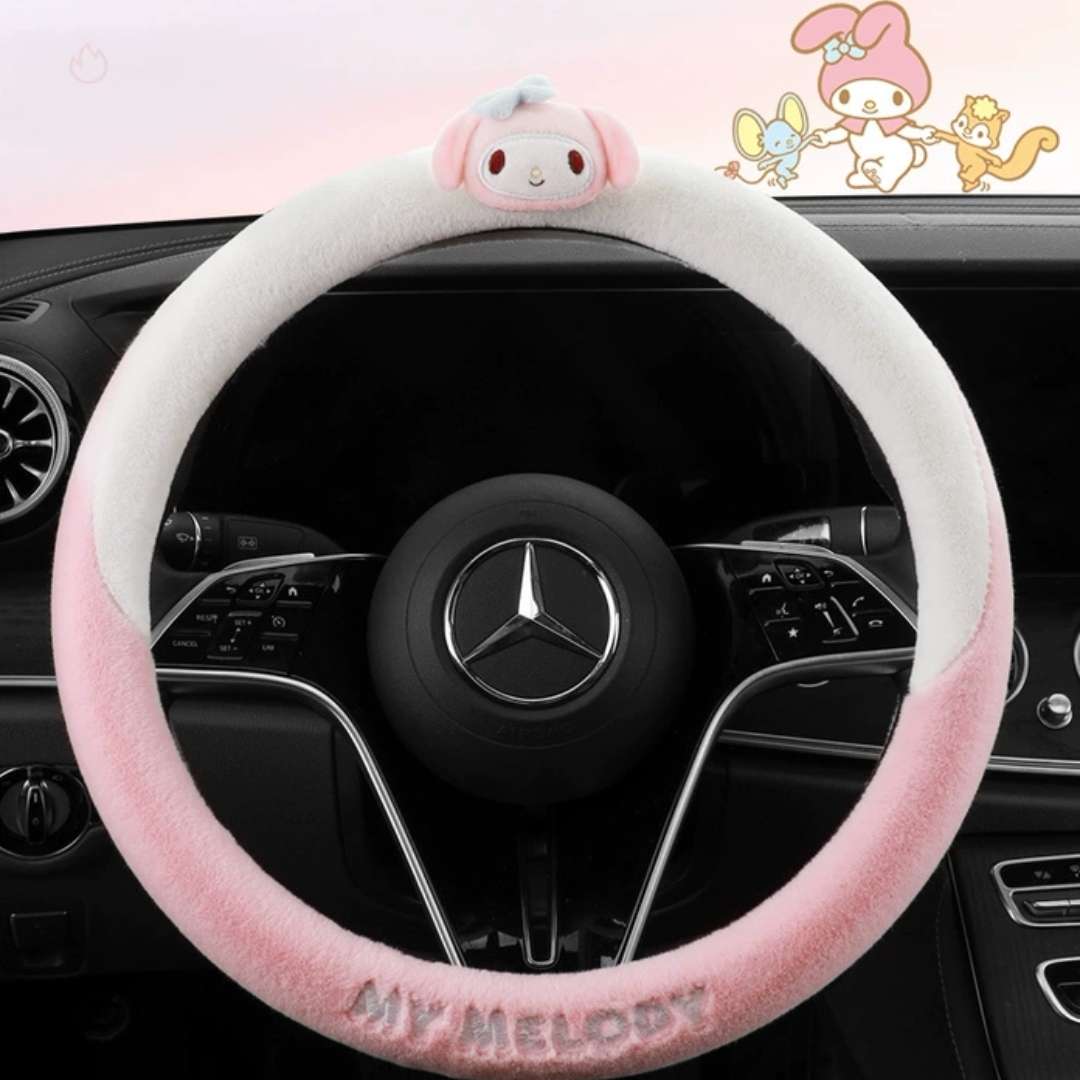 kawaii winter fluffy car inside decoration