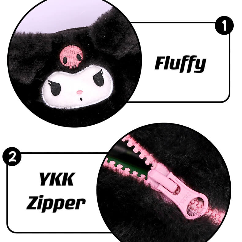 kuromi pencil bag with ykk zipper durable