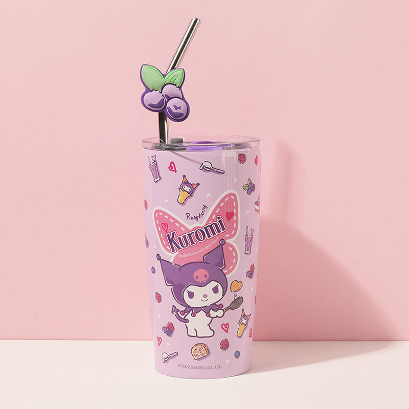 Sanrio Tumbler with Lid and Straw - Fruit Series