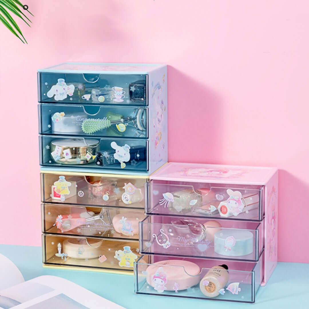 cute sanrio makeup organizers