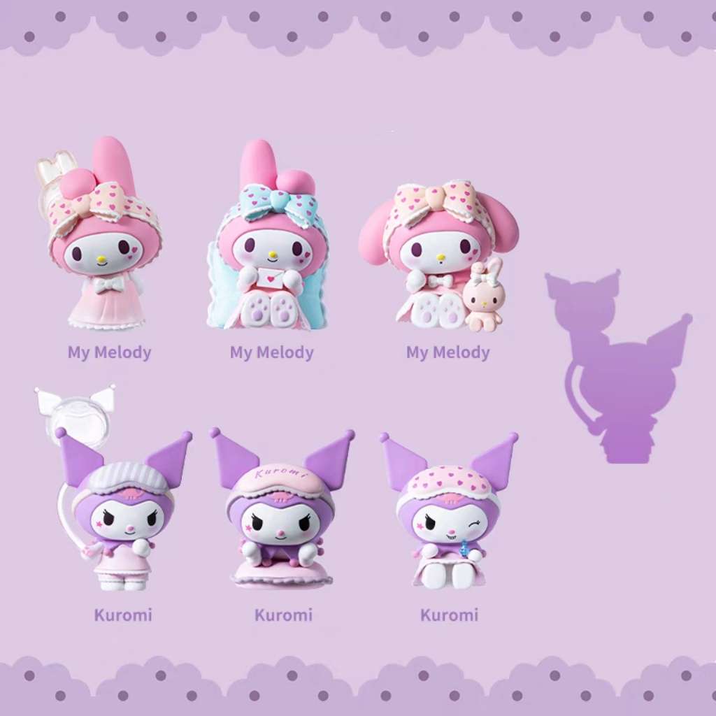 my melody kuromi sweet girl party blind box toy figure