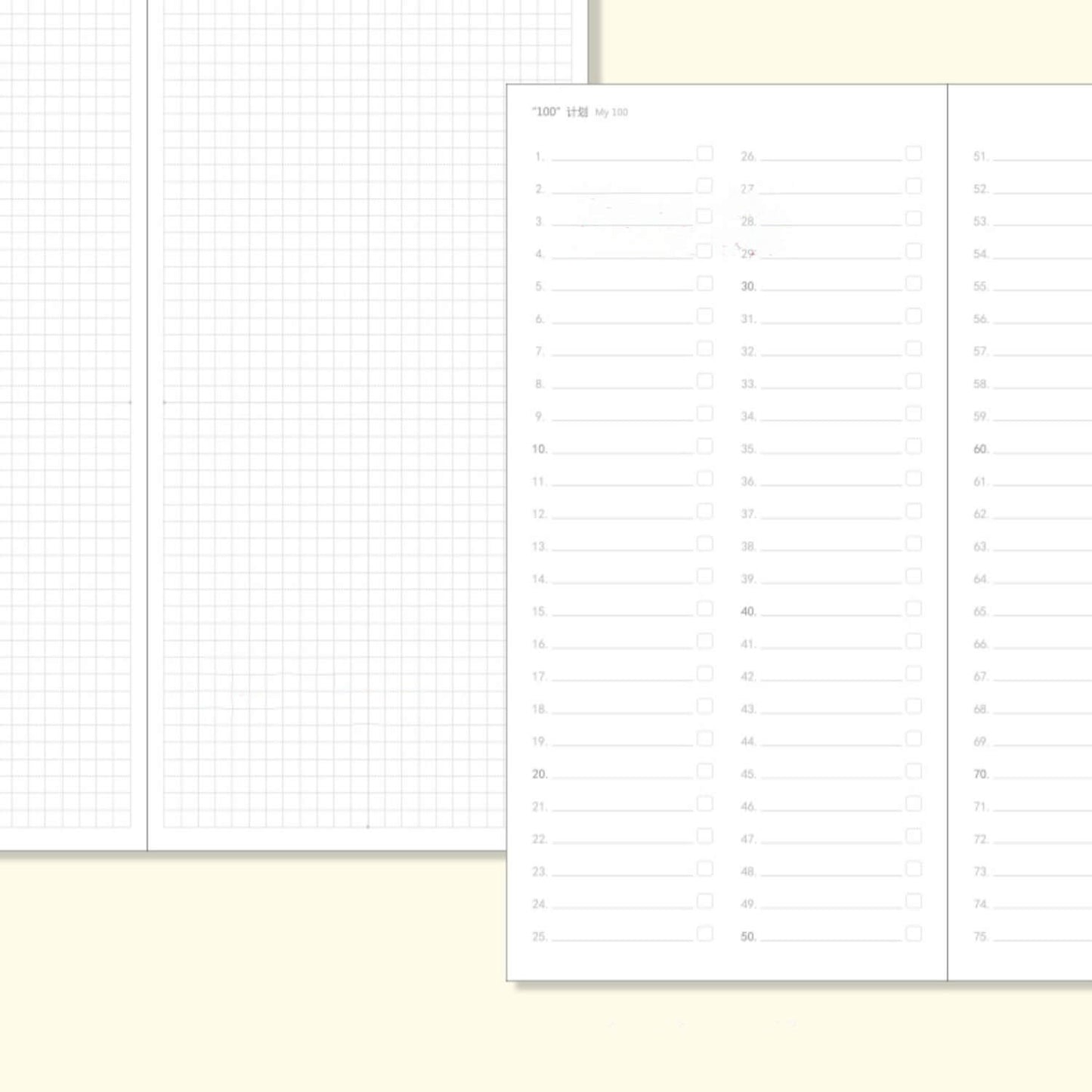 planner square paper 100 list kuromi inside