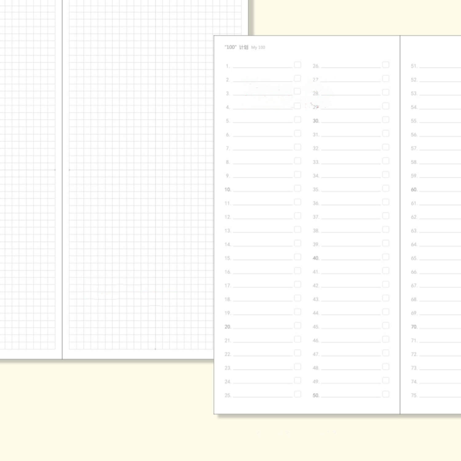 planner square paper 100 list kuromi inside