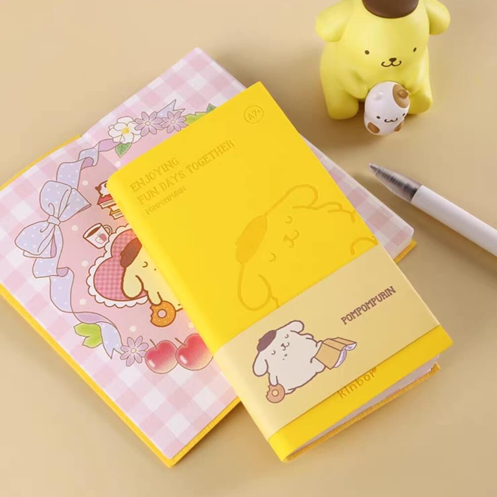 pompompurin faux leather notebook inside