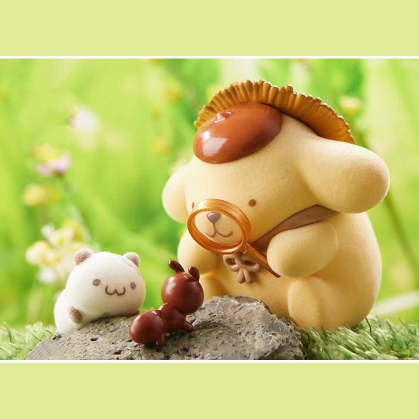 pompompurin friends checking out insects park