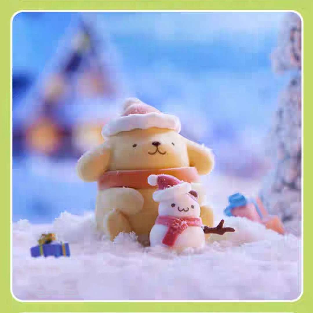 pompompurin snowman scarf hat winter blind box