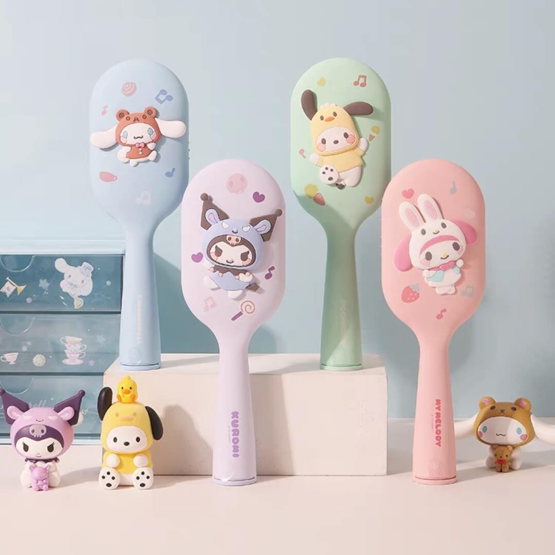 sanrio 3d character hairbrush cameo style