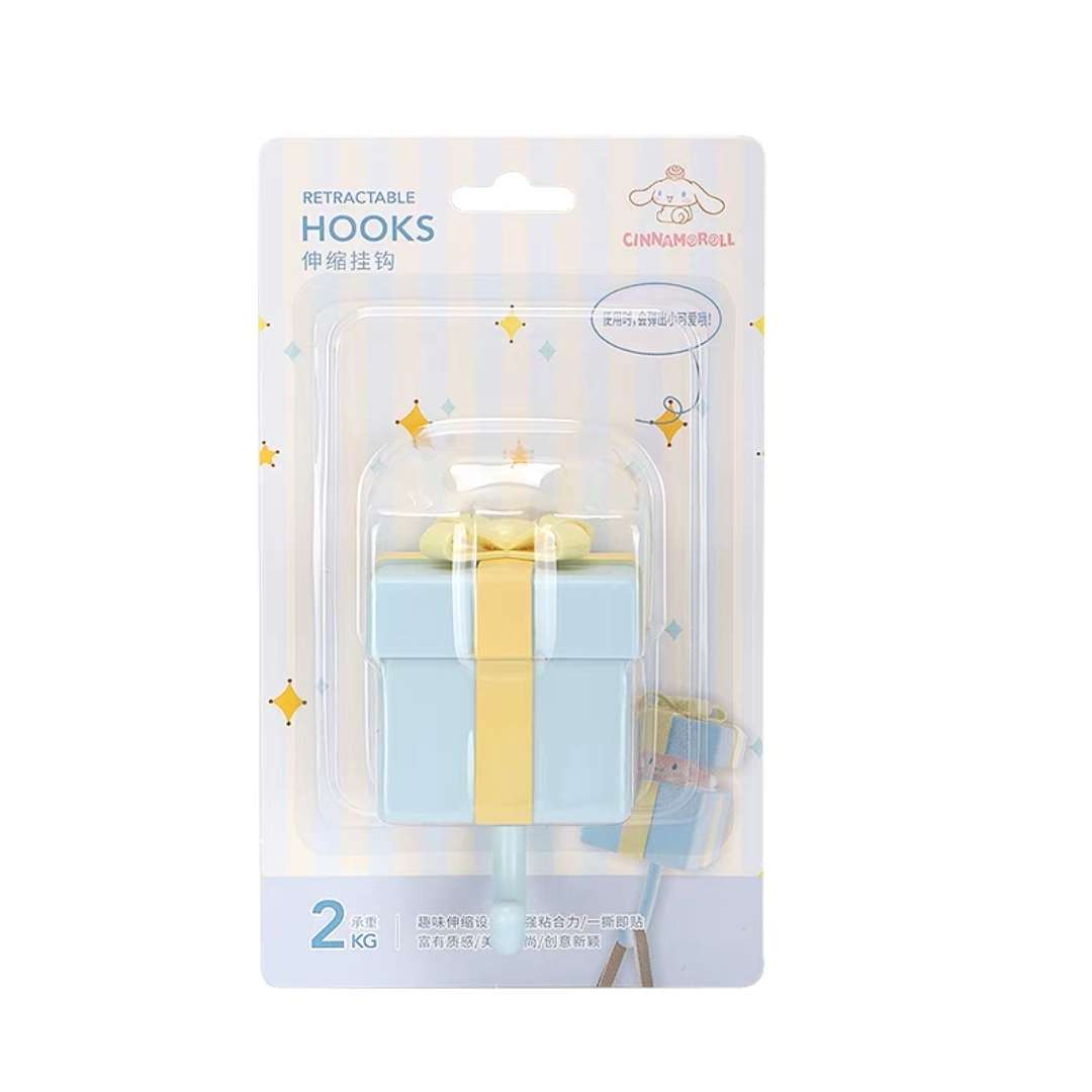 sanrio cinnamoroll blue gift box adhesive hook