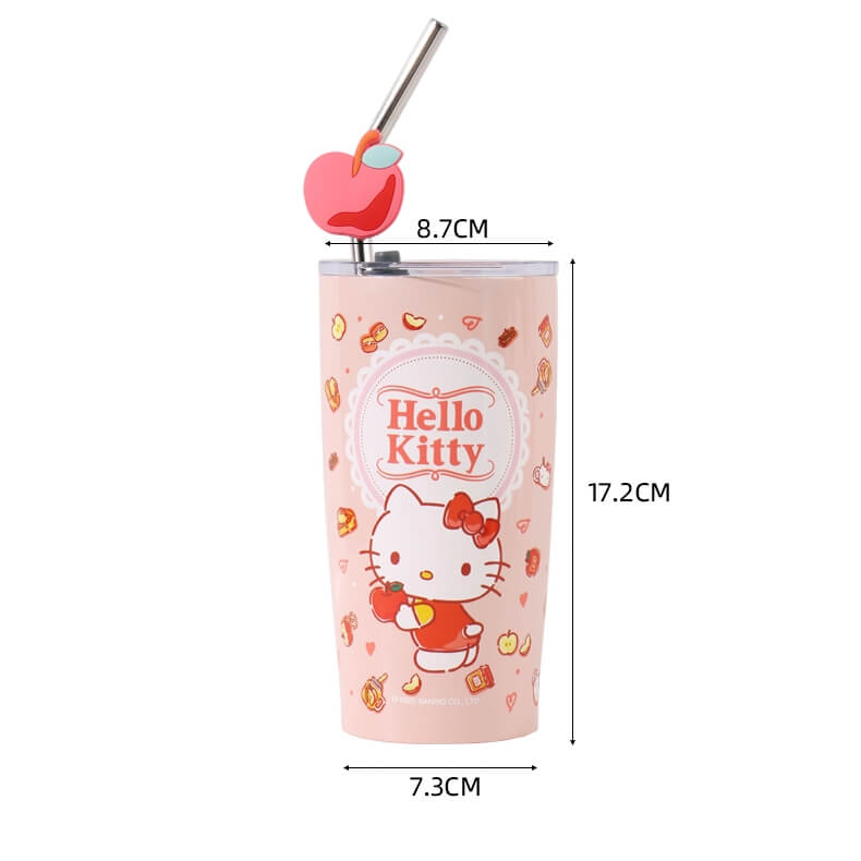 Sanrio Tumbler with Lid and Straw - Fruit Series