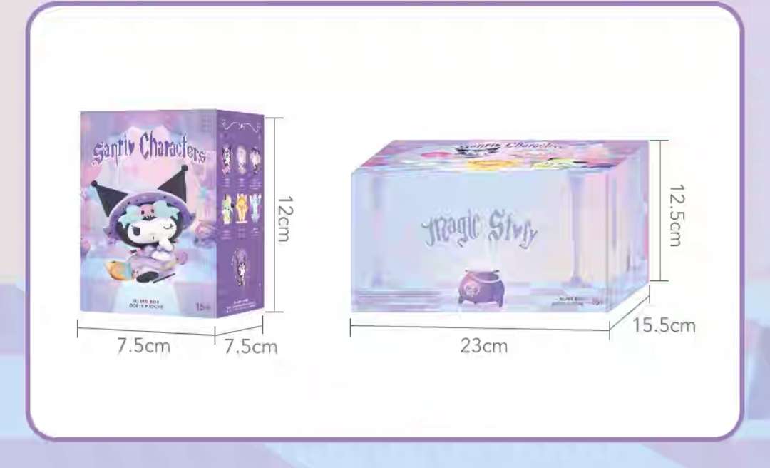 sanrio harry potter wizard style blind box measurements figures
