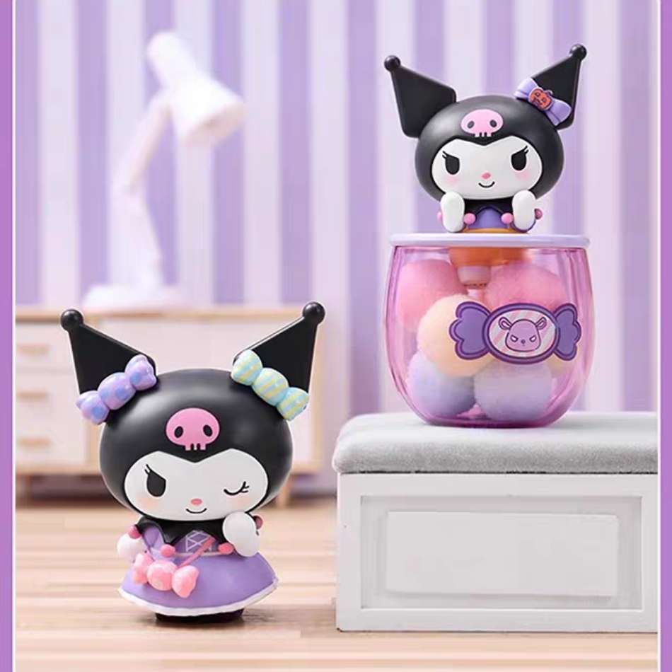 sanrio kuromi blind box figure bow cotton candy