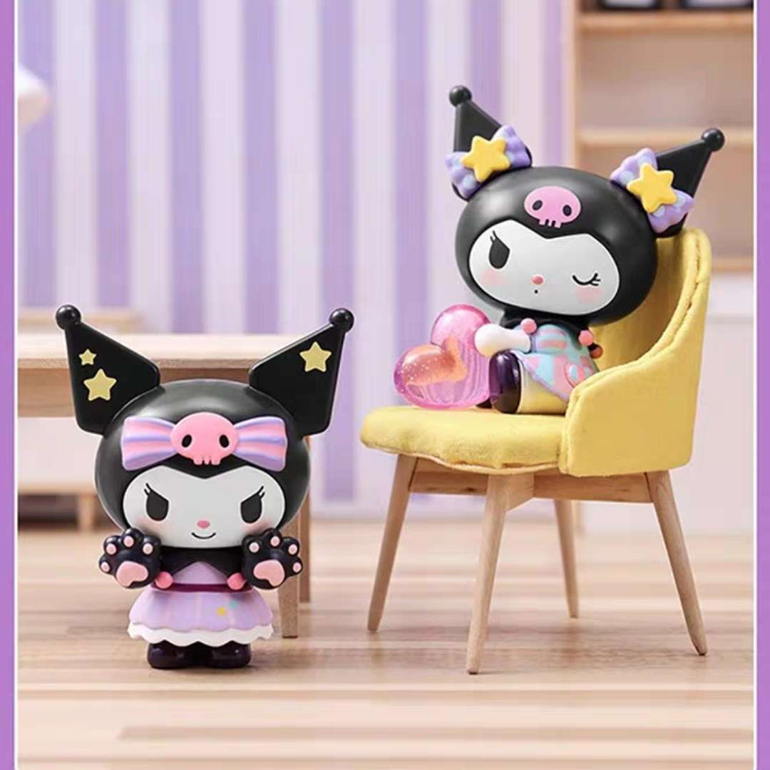 sanrio kuromi blind box figure bow stars