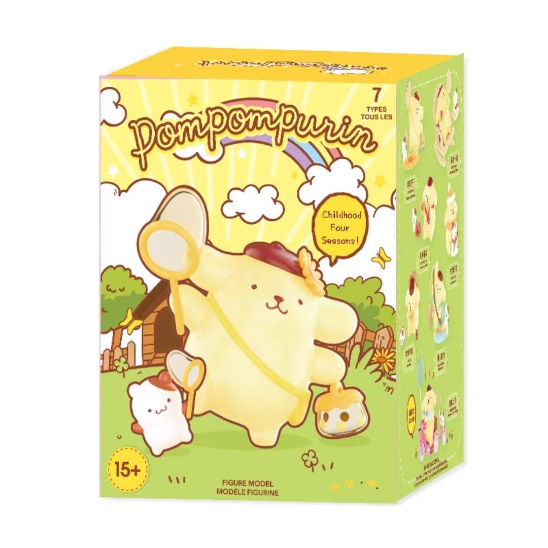 sanrio pompompurin fun four seasons blind box flocking figure 1