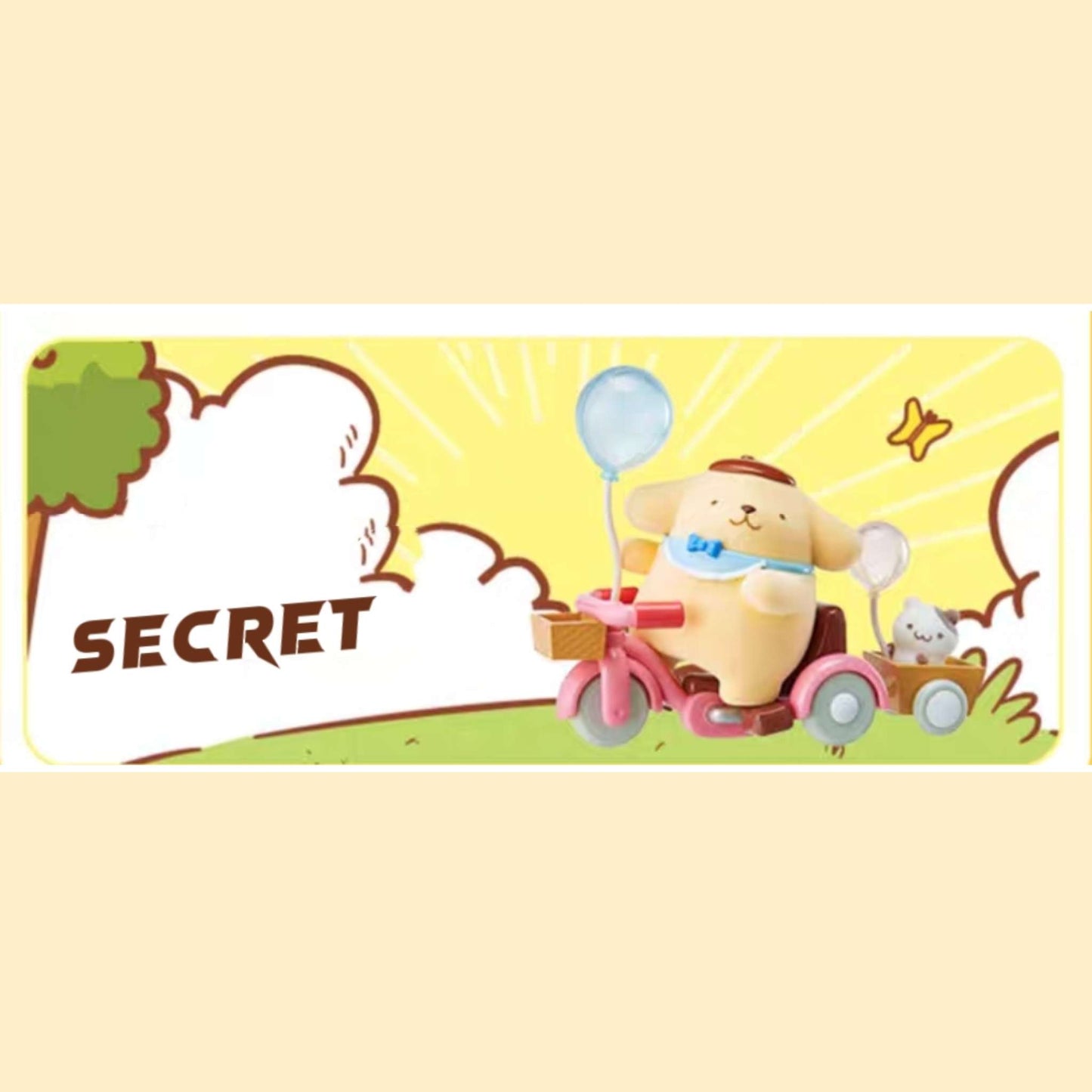 sanrio pompompurin fun four seasons blind box flocking figure secret