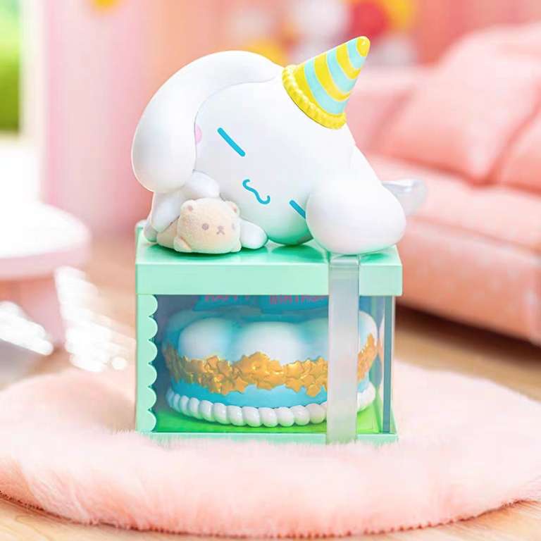 sleeping cinnamoroll birthday cake secret rare blind box toy