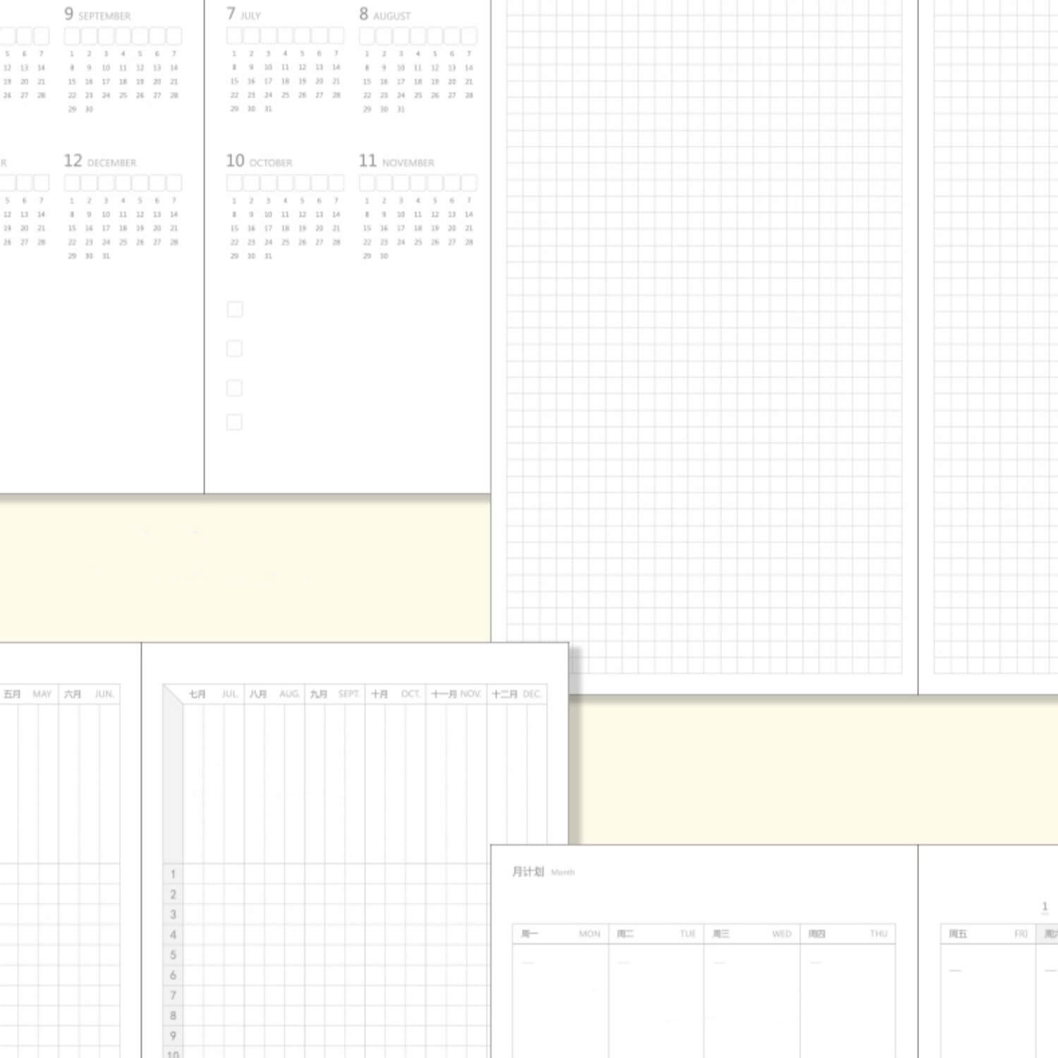 undated weekly planner calendar habit tracker cinnamoroll