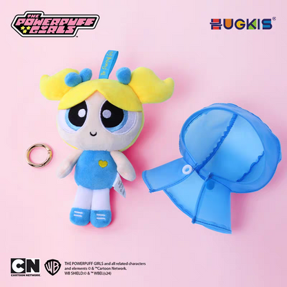 Bubble Powerpuff Girls detachable Raincoat Girls cute plush fashion accessory fob