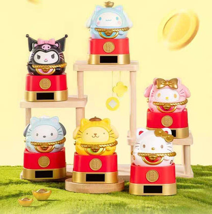 Sanrio Solar Powered Blessing Daruma Blind Box Figure Car Decoration