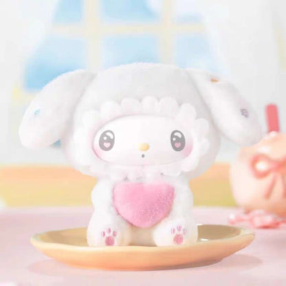 Grey my melody heart plush key fob blind box