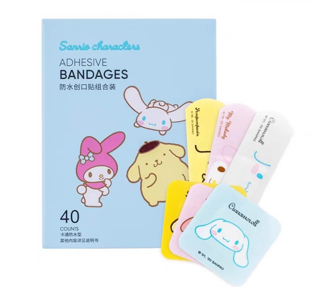 blue box sanrio characters adhesive bandage