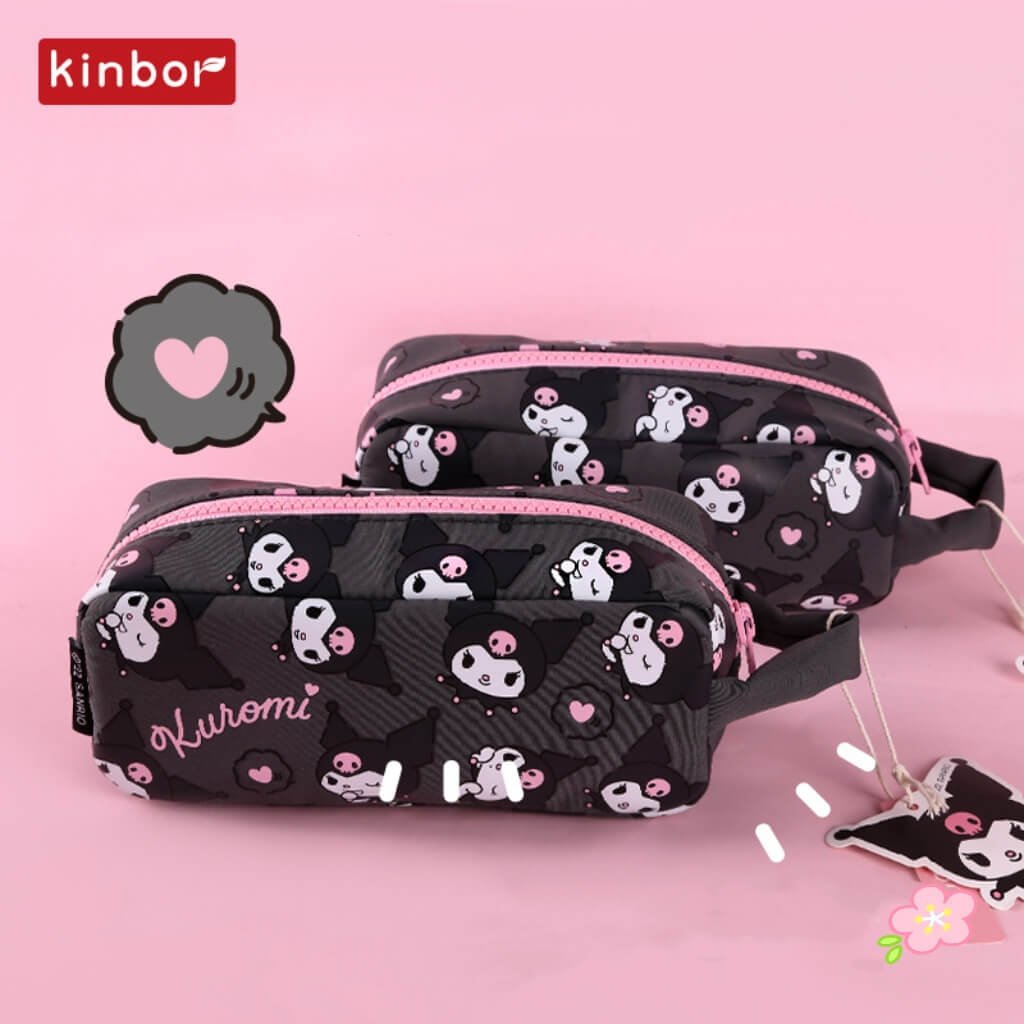 Winking Kuromi water resistant Pencil Case Makeup Bag – KawaiiGoodiesDirect